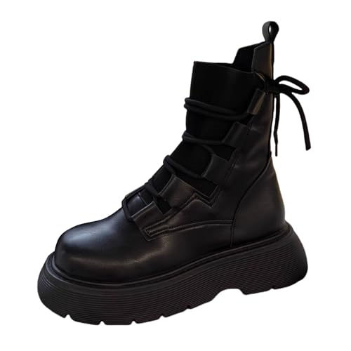 winterstiefel damen gefüttert Winterstiefel Damen Wasserdicht Mit Zipper Stiefeletten Wärme Plüsch Gefüttert Stiefel Bequem Rutschfeste Damenstiefel Leicht Langschaft gefütterte stiefel Schwarz von Generisch
