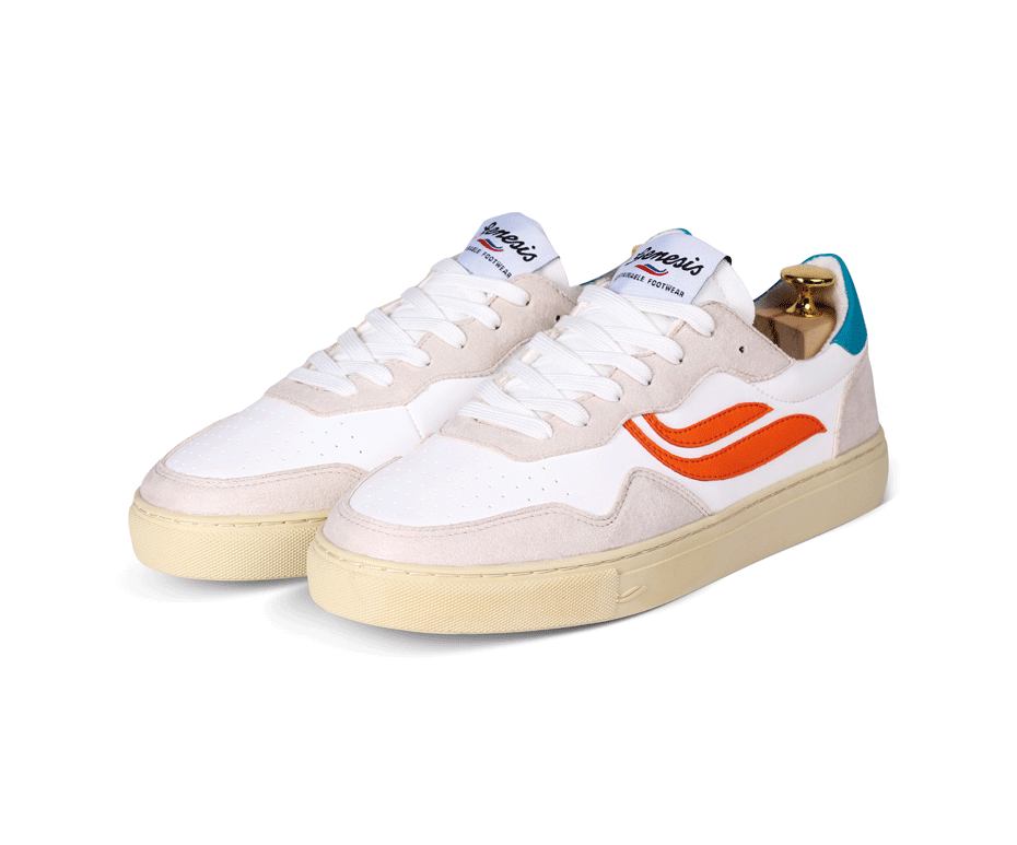 G-Soley Sporty | Genesis | veganer Sneaker | weiss - oran... 39 von Genesis