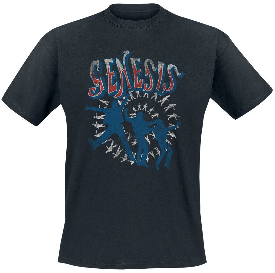 Genesis T-Shirt - Spiral Jump - S bis XXL - für Männer - Größe M - schwarz  - Lizenziertes Merchandise! von Genesis