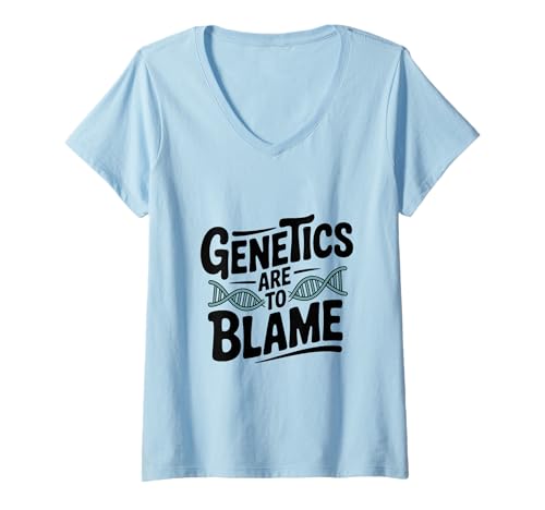 Damen Genetics Are to Blame Lustiges Familientreffen T-Shirt mit V-Ausschnitt Damen Genetics Are to Blame Lustiges Familientreffen T-Shirt mit V-Ausschnitt von Genetics Are To Blame Funny Family Reunion