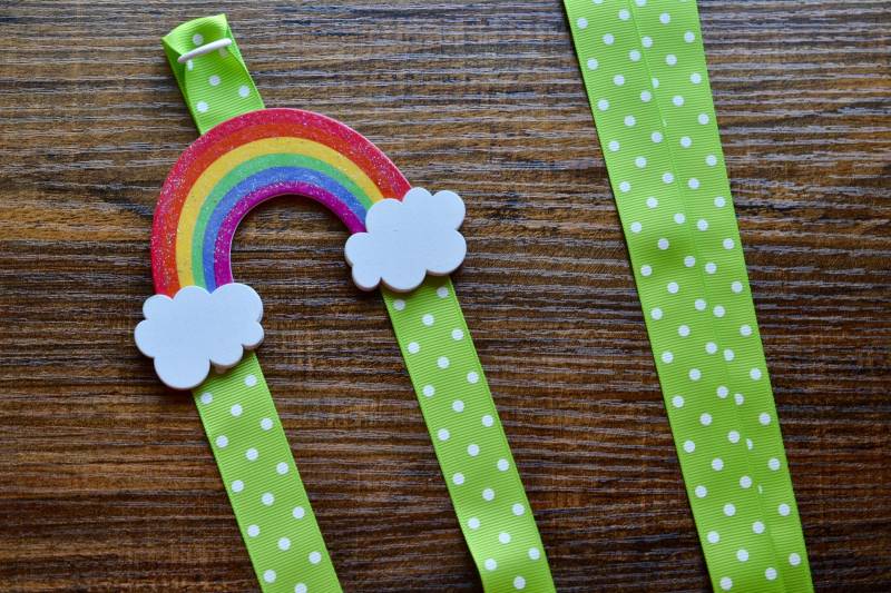 Glitzer Regenbogen Doppelstrang-Bogenhalter von GenevaDiva