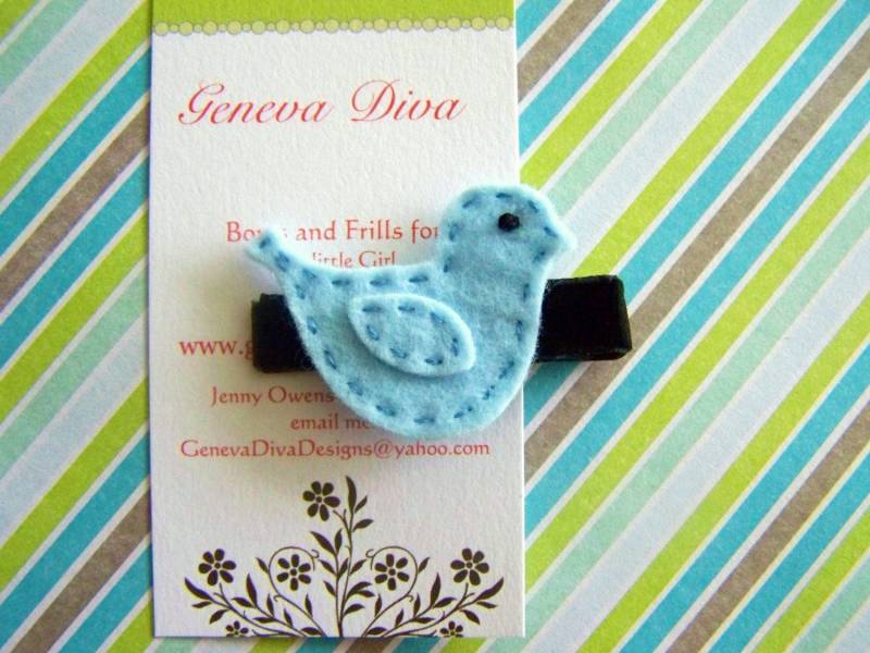 M1 - Bluebird Of Happiness Filz Haarspange von GenevaDiva