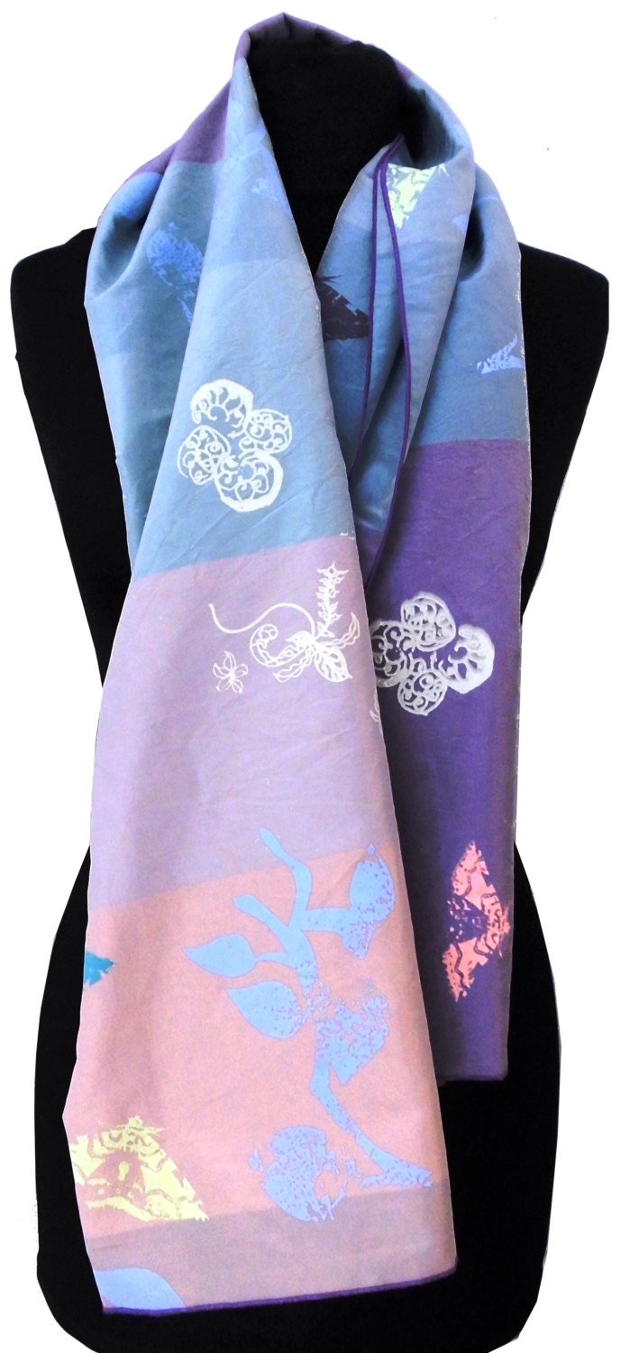 100 % Seide, Bunten "Pastel Garden' Schal 100 % Seide, Bunten "Pastel Garden' Schal von GenevieveCreigh