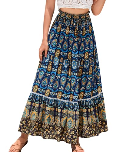 Genfien Röcke Damen Röcke Damen Maxi Skirt Faltenrock Strandrock Freizeitrock 2 in 1 Elegant A-Line Beach Skirt Elastic Waistband Einheitsgröße Genfien Röcke Damen Röcke Damen Maxi Skirt Faltenrock Strandrock Freizeitrock 2 in 1 Elegant A-Line Beach Skirt Elastic Waistband Einheitsgröße von Genfien