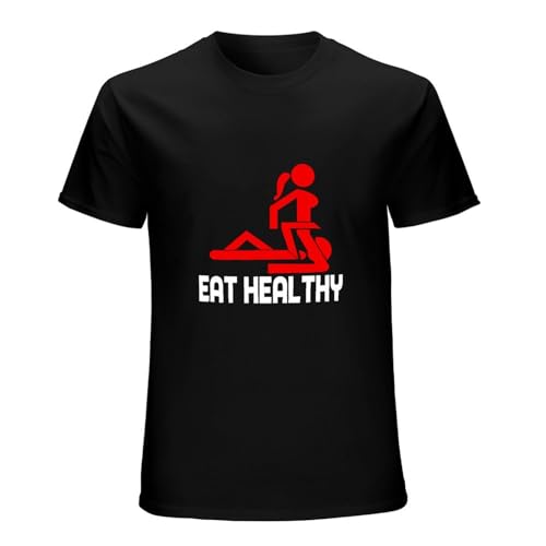 Men's New Eat Healthy Gift T-Shirt Size Black XL von Geng Niu Zha Cai