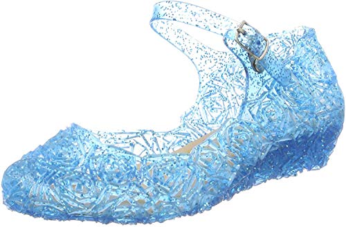 GenialES Prinzessin Gelee Partei Absatz-Schuhe Sandalen Für Kinder Weihnachten Verkleidung Karneval Halloween Blau CN27/EU25/160 von GenialES