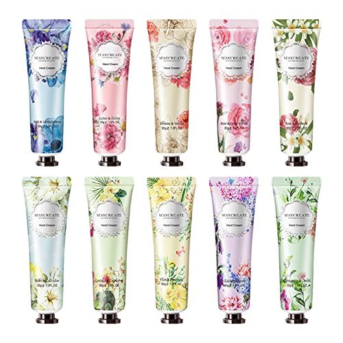 10 Stück Mini Handcreme | Handcreme Damen Geschenkset | Reise Feuchtigkeitsset | Handlotion | Feuchtigkeitscreme Geschenkset Für Damen Und Herren von Genikeer