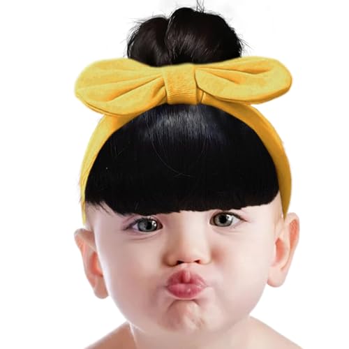 Babypony Perücke Kopfschmuck - Kleinkind Schleifen Pony Perücke | Bequemes Kopfaccessoire Für Feiern Bühnenauftritte Eltern-Kind von Genikeer