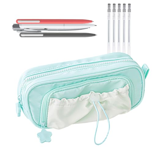 Genikeer Federmäppchen Großes Fassungsvermögen | Ästhetische Stiftetasche mit Reißverschluss,Stifte Etui Schreibwaren Beutel Für Schüler Jugendliche Erwachsene Klassenzimmer Kunst Büro Reise Basteln von Genikeer