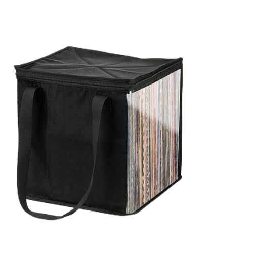 Schallplattenaufbewahrung Schallplatten Tragetasche | Wasserdichtes Tasche Für Vinyl Record LPs Aufbewahrungsbox | Widerstandsfähiger Schallplatten Organizer Für Die Sammlung Wertvoller Alben von Genikeer