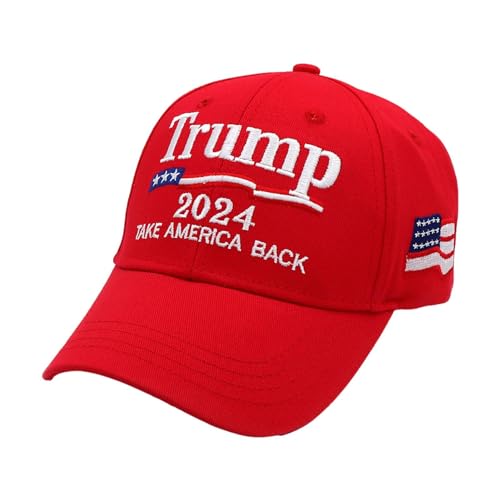 Trump Hat 2024, Donalds Trump Cap 2024, Einstellbar Hip Hop Hut Baseball Cap Sonnenhut Kappe, Trump 2024 Mütze Baseballmütze Für Herren Damen, Einheitsgröße von Genikeer