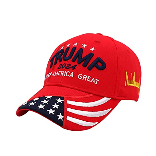 Trump Hat 2024, Donalds Trump Cap 2024, Einstellbar Hip Hop Hut Baseball Cap Sonnenhut Kappe, Trump 2024 Mütze Baseballmütze Für Herren Damen, Einheitsgröße von Genikeer