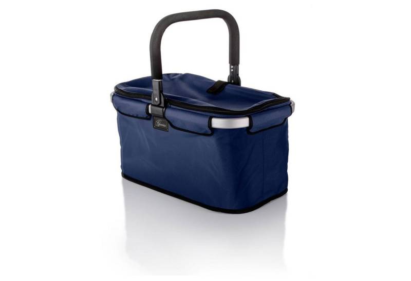 Genius Einkaufskorb Falko Picknickkorb Tragekorb 48 x 28 x 27 cm, für Outdoor Reise Ausflug Shopping mit Deckel von Genius