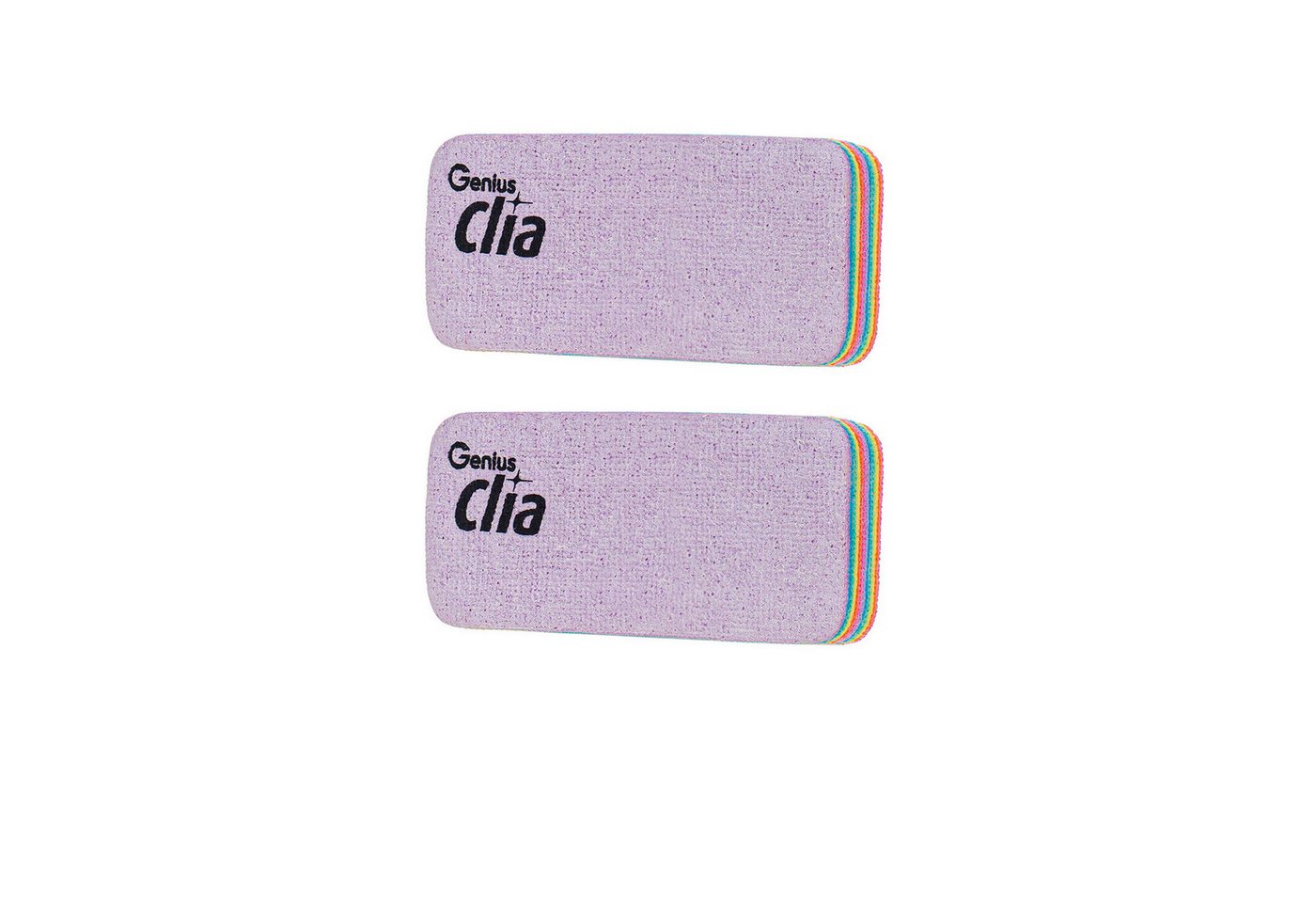 Genius Reinigungsschwamm CLIA Regenbogen-Schwämme, Set 2-tlg., groß, Reinigungsschwamm, besonders saugfähig, 12-lagig, beste Reinigungsergebnisse von Genius