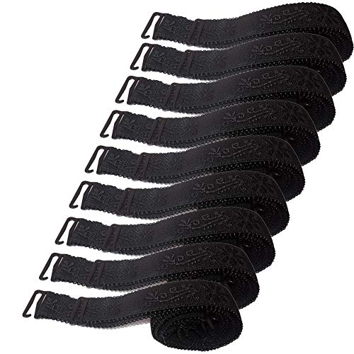 Genmoral 6 Paar/9 Paar Blumen BH-Träger Verstellbarer Ersatz Schultergurt Ersatzträger Verstellbar mit Metallhaken Breite 1,5 cm oder 1,8 cm von Genmoral