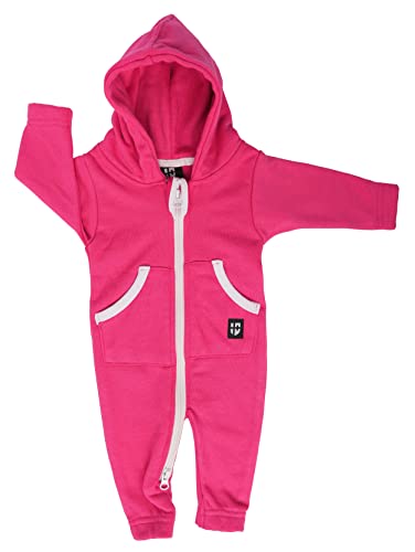 Gennadi Hoppe Baby Jumpsuit Strampler Mädchen Einteiler Jungen Overall Babyanzug Schlafanzug Spielanzug Bodyanzug Onesie Body Baumwolle weich süß niedlich schlicht leicht bequem pink pinker H7946 80 von Gennadi Hoppe