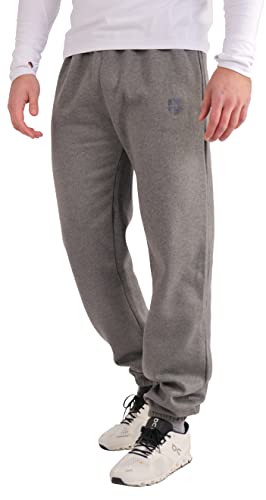 Gennadi Hoppe Herren Trainingshose Männer Sporthose Jogginghose Sweatpants Relaxhose Jogger Baumwolle kuschelig weich dehnbar bequem warm sportlich lässig modern elastisch H6397 grau graue 3XL von Gennadi Hoppe