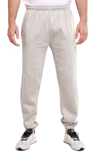 Gennadi Hoppe Herren Trainingshose Männer Sporthose Jogginghose Sweatpants Relaxhose Jogger Baumwolle kuschelig weich dehnbar bequem warm sportlich lässig modern elastisch H6399 hellgrau S von Gennadi Hoppe