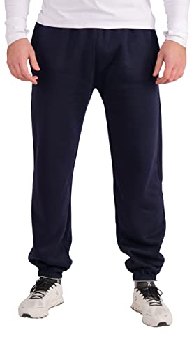 Gennadi Hoppe Herren Trainingshose Männer Sporthose Jogginghose Sweatpants Relaxhose Jogger Baumwolle kuschelig weich dehnbar bequem warm sportlich lässig modern elastisch H6419 blau Blaue 2XL von Gennadi Hoppe