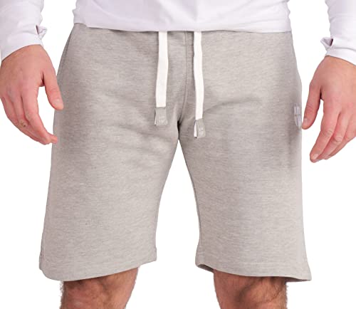 Gennadi Hoppe Herren Shorts Männer Gym Bermuda Kurze Hose Sporthose Jungen Sommer Sportshorts Freizeithose Baumwolle weich bequem leicht lässig luftig modern sportlich praktisch hellgrau H6713 L von Gennadi Hoppe