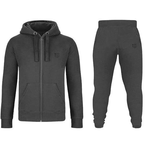 Gennadi Hoppe Herren Trainingsanzug Sweatjacke undTrainingshose Jogginganzug,H6375 d-grau S von Gennadi Hoppe