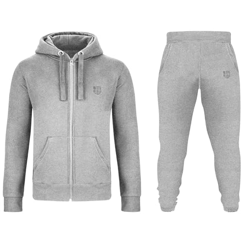 Gennadi Hoppe Herren Trainingsanzug Sweatjacke undTrainingshose Jogginganzug,H6381 h-grau S von Gennadi Hoppe