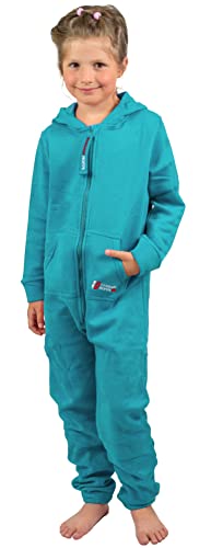 Gennadi Hoppe Kinder Jumpsuit - Jungen, Mädchen Onesie Jogger Einteiler Overall Jogging Anzug Trainingsanzug H8428 türk. 98-104 von Gennadi Hoppe