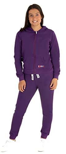 Gennadi Hoppe Kinder Sweat Jogginganzug Sportanzug Trainingsanzug - H8353 lila 98-104 von Gennadi Hoppe