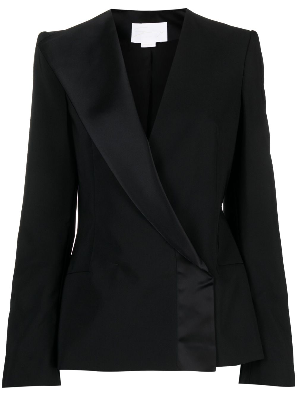 Genny Blazer mit asymmetrischem Revers - Schwarz von Genny