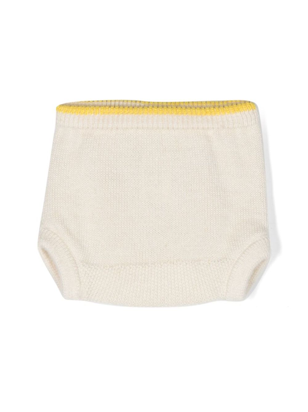 Gensami kids Gestrickte Intarsien-Shorts - Nude von Gensami kids