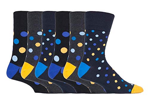 Gentle Grip - 6er pack herren comfort ohne gummi bund mittellang business bunt socken in 35 farben (MGG562) von Gentle Grip