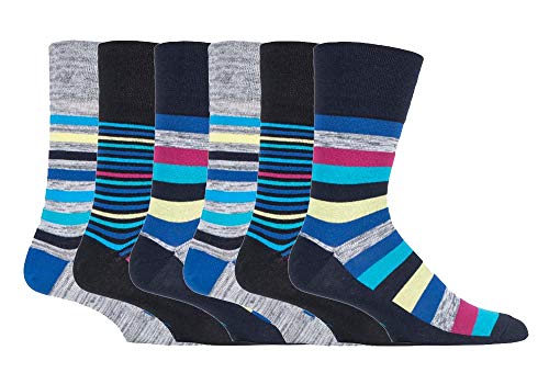 Gentle Grip - 6er pack herren comfort ohne gummi bund mittellang business bunt socken in 35 farben (MGG563) von Gentle Grip