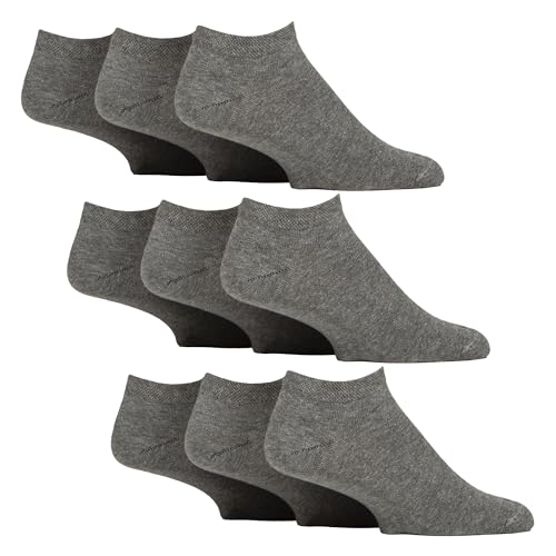 Gentle Grip 9er Pack Herren Diabetikersocken Kurz Sneaker Socken Extra Weit Ohne Gummibund von Gentle Grip