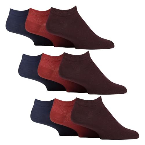 Gentle Grip 9er Pack Herren Diabetikersocken Kurz Sneaker Socken Extra Weit Ohne Gummibund von Gentle Grip