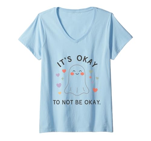 Damen Süßer Geist Es ist okay, Nicht okay zu Sein Bewusstsein für psychische Gesundheit T-Shirt mit V-Ausschnitt Damen Süßer Geist Es ist okay, Nicht okay zu Sein Bewusstsein für psychische Gesundheit T-Shirt mit V-Ausschnitt von Gentle Minds Health Awareness Apparel