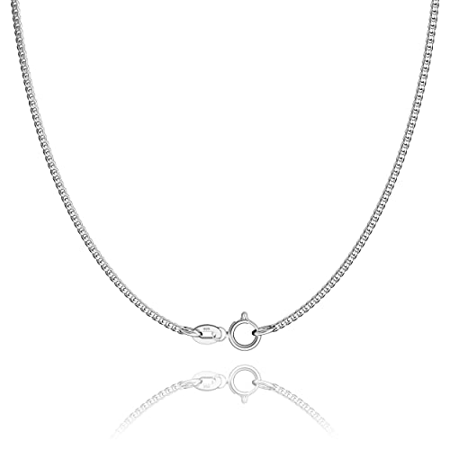 Gentle North Hochwertige Halskette Damen Silber 925 40cm - 120cm - Silberkette Damen 925 ohne Anhänger - Kette Silber 1mm breit mit Verschluss - Halskette Silber Gentle North Hochwertige Halskette Damen Silber 925 40cm - 120cm - Silberkette Damen 925 ohne Anhänger - Kette Silber 1mm breit mit Verschluss - Halskette Silber von Gentle North