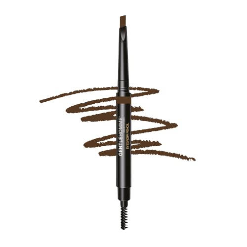 Gentlehomme Augenbrauenstift für Herren, schwarz, leicht zu definieren, Augenbrauen und Bart zu füllen, 2-in-1-Bürste und ultradünner Stift, wasserdicht, schmutzabweisend, schweißresistent, langlebig von Gentlehomme
