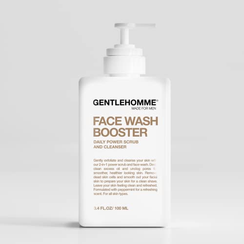 Gentlehomme Gesichtsreiniger & Peeling für Herren, tägliches Peeling, Gesichtsreiniger für Männer, pflanzliche Inhaltsstoffe, Pfefferminz-Gesichtspeeling und sanfter Gesichtsreiniger in einem, 100 ml von Gentlehomme