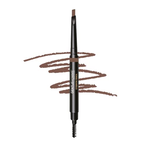 Gentlehomme Herren Augenbrauenstift Wasserfest 2-in-1 Wasserfester Augenbrauenpinsel für Männer, Ultradünn & Präzise (Light Brown) von Gentlehomme