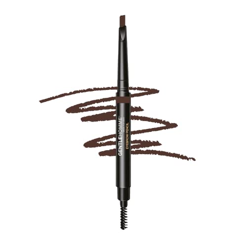 Gentlehomme Herren Augenbrauenstift Wasserfest 2-in-1 Wasserfester Augenbrauenpinsel für Männer, Ultradünn & Präzise (Dark Brown) von Gentlehomme