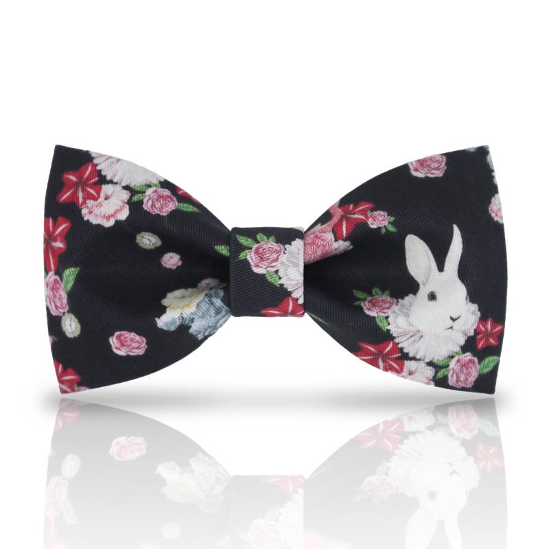 Fliege Mit Hasenmotiv Schwarze Hasenfliege Aus Baumwolle von GentlemansDignity