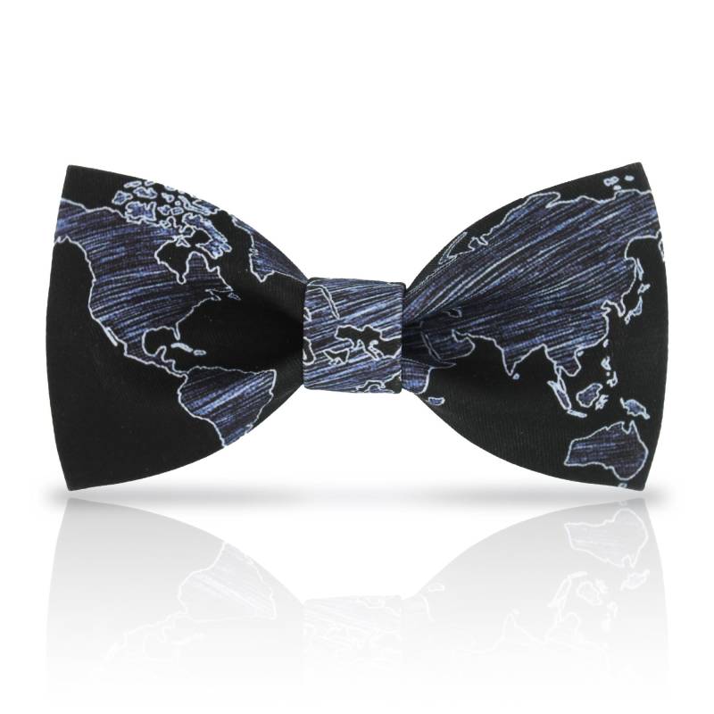 Landkarten Fliege Schwarz & Weiße Weltreisende Fliege von GentlemansDignity