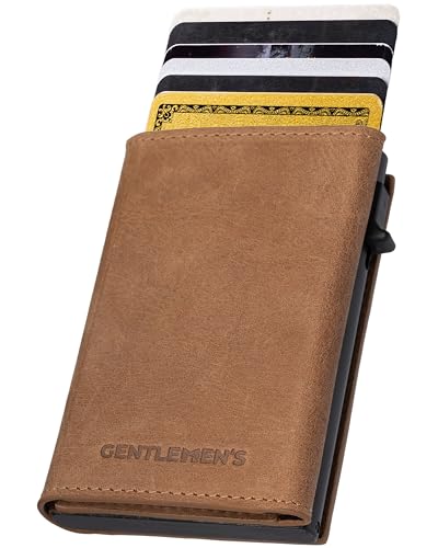 Gentlemen's® Cardholder - Kreditkartenetui mit Münzfach & RFID-Schutz - Geldbeutel für Herren - kleines Portemonnaie - - Smart Wallet für Karten & Münzen von Gentlemen's HD