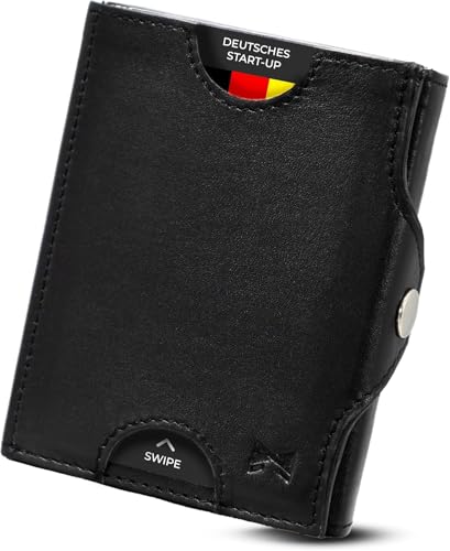 Gentlemen's® Slim Wallet - Wallets for Men mit Münzfach und RFID Schutz - Slim Wallet Münzfach mit Geldbörsen & Ausweishülle als Kartenetui - Cardholder Herren - Elegantes Smart Wallet von Gentlemen's HD