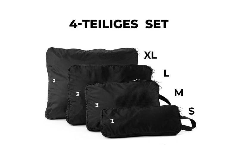 Gentlemen's Kofferorganizer Packtaschen Set 4-tlg Packing Cubes Reise-Packtaschen mit Kompression von Gentlemen's