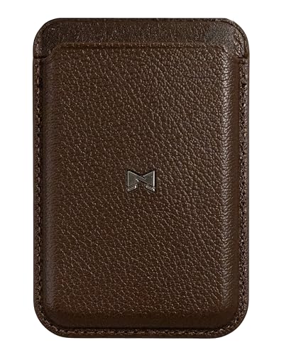 Gentlemen’s Magnet Wallet (Dark Brown) – Sicher befestigt an deinem Smartphone – Für bis zu DREI Karten -– MagSafe-kompatibel – Smart Wallet Herren von Gentlemen's HD
