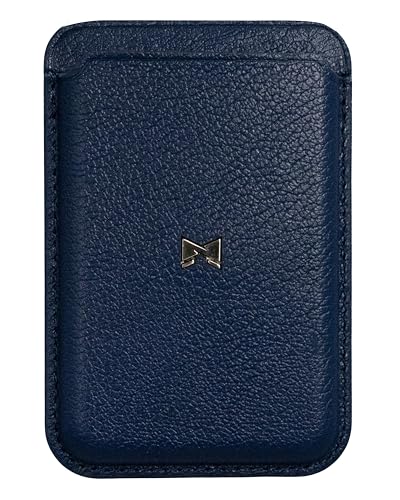 Gentlemen’s Magnet Wallet (Navy Blue) – Sicher befestigt an deinem Smartphone – Für bis zu DREI Karten -– MagSafe-kompatibel – Smart Wallet Herren von Gentlemen's HD