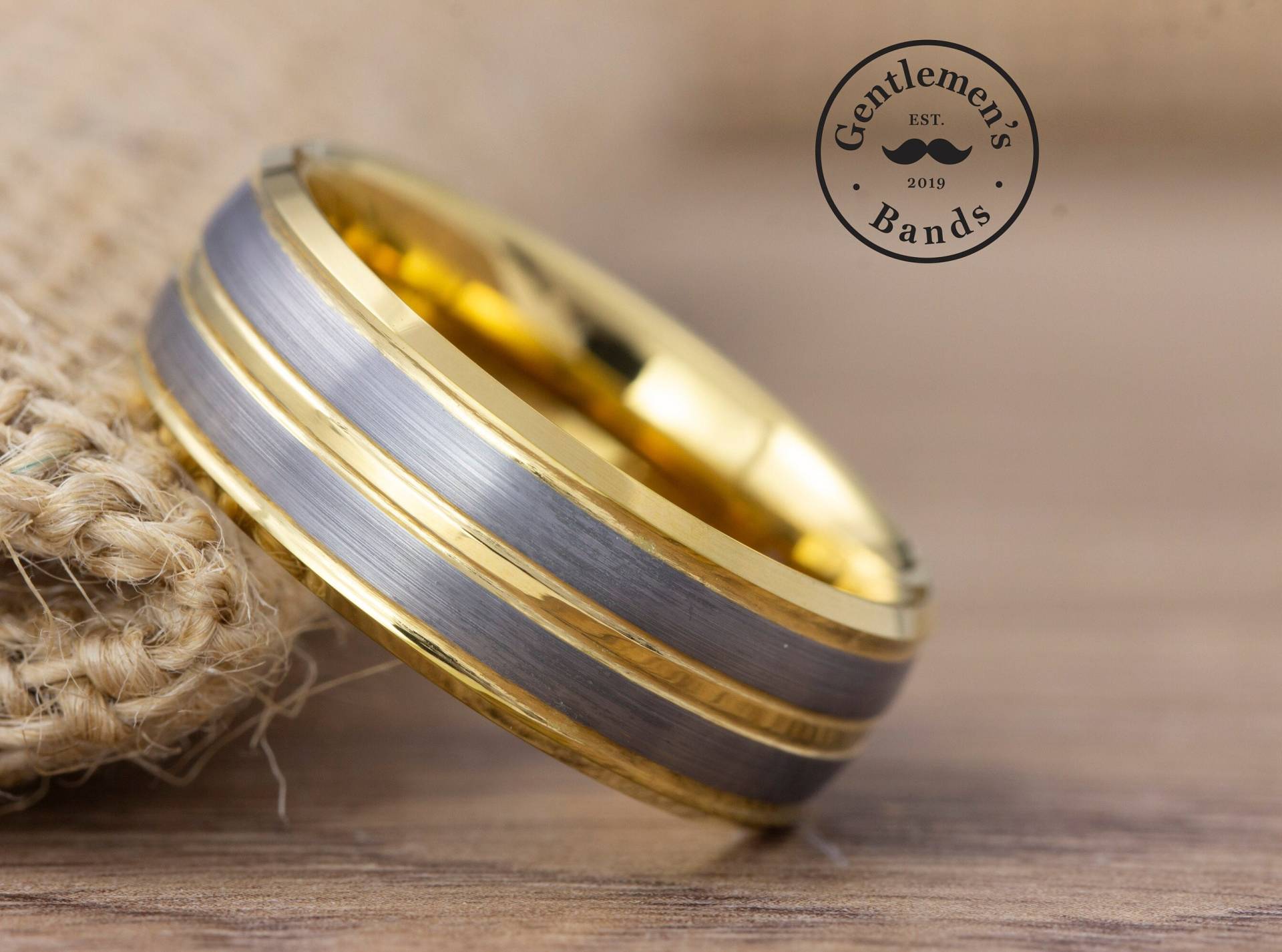 Silber Ehering Herren, Wolframring Herrenring, Gold Und Ring, Männer Silberring, Verlobungsring, Versprechensring Für Ihn von GentlemensBands