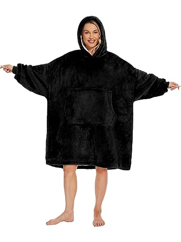 Gentlewarm übergroße Hoodie Sweatshirt mit Kapuze, Tragbare Decken Super Weich und bequem Flanell oversized Hoodie Decke Onesize für damen, teenager mädchen Gentlewarm übergroße Hoodie Sweatshirt mit Kapuze, Tragbare Decken Super Weich und bequem Flanell oversized Hoodie Decke Onesize für damen, teenager mädchen von Gentlewarm