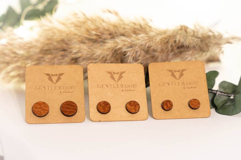 Holzohrstecker Aus Perlholz, Ohrringe Holz, Ohrstecker Geschenk Für Sie, Echtholz, Blanko, Perlholz von GentlewoodDesigns